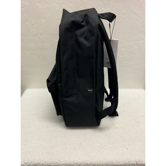 Herschel Black Classic Backpack Front Pocket Intel Logo 100 Polyester Size OS - Picture 3 of 9